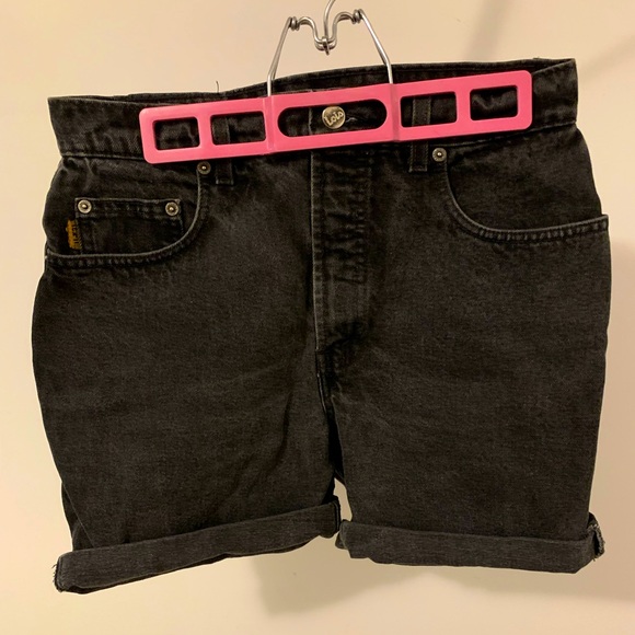 Black Jeans High Waisted Shorts - Picture 1 of 6